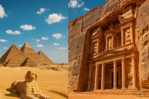 Egypt vs Jordan 2025 – Pyramids or Petra? Middle East Ancient Wonders Compared