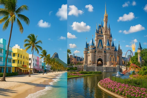 Miami vs Orlando 2025 – Beach Paradise or Theme Park Capital?
